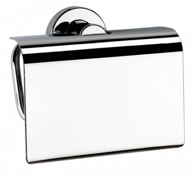 Tecno project chrome toilet roll holder with cover